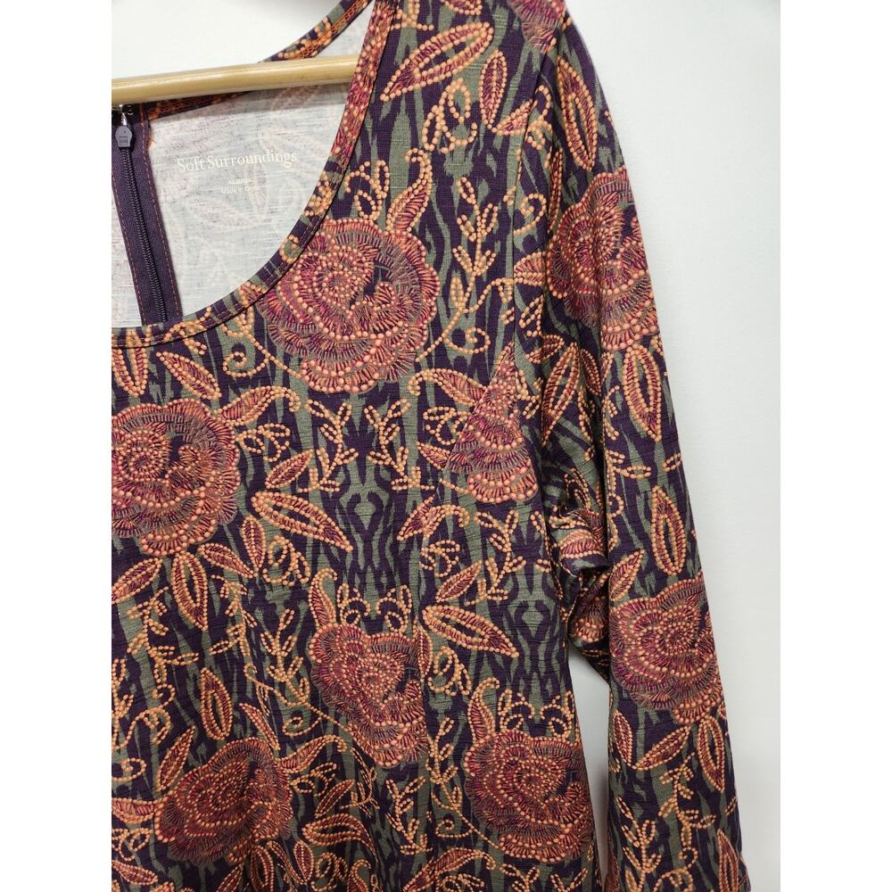 Soft Surroundings Women's Bundle Of 2 Maxi Bohemian Dresses, Sz XL. Multi Color - Picture 4 of 16